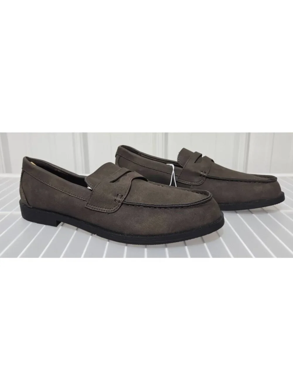 Goodfellow Orson Dark Brown Faux Suede Casual Dress Penny Loafers -- Men's 8
